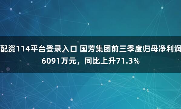 配资114平台登录入口 国芳集团前三季度归母净利润6091万元，同比上升71.3%
